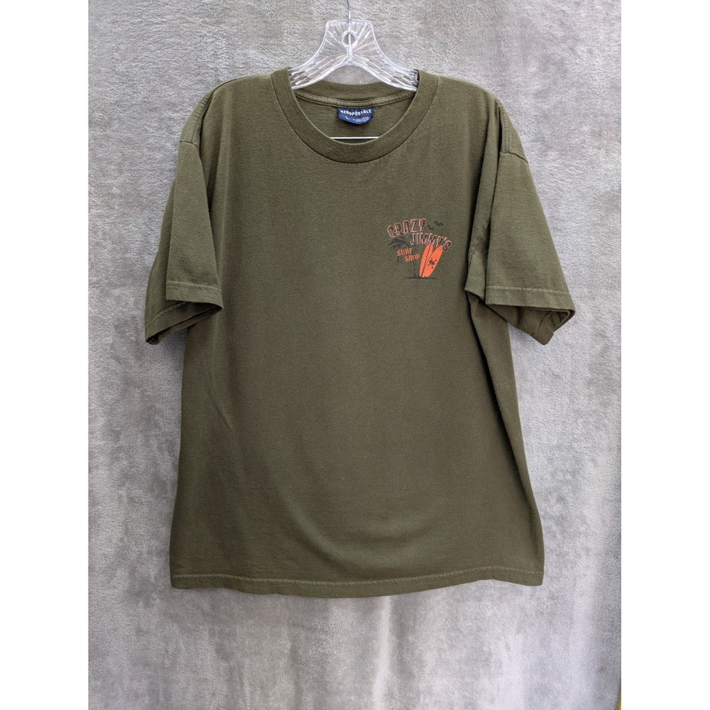 Men's Tshirt Large Crazy Jimmy's Surf Shop‎ Casual Graphic